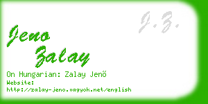 jeno zalay business card